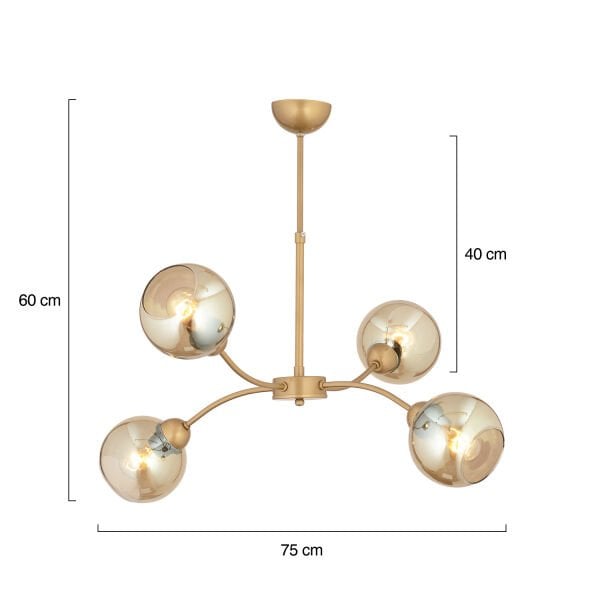 Ecvet 4Lü Eskitme Modern Oturma Odası Yatak odası Salon Avize
