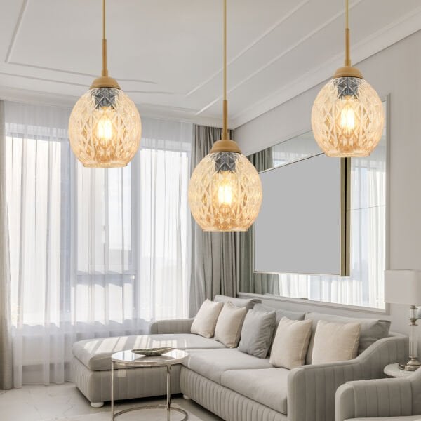 Nino 3Lü Sıralı Eskitme Modern Sarkıt Oturma Odası Salon Sarkıt Avize