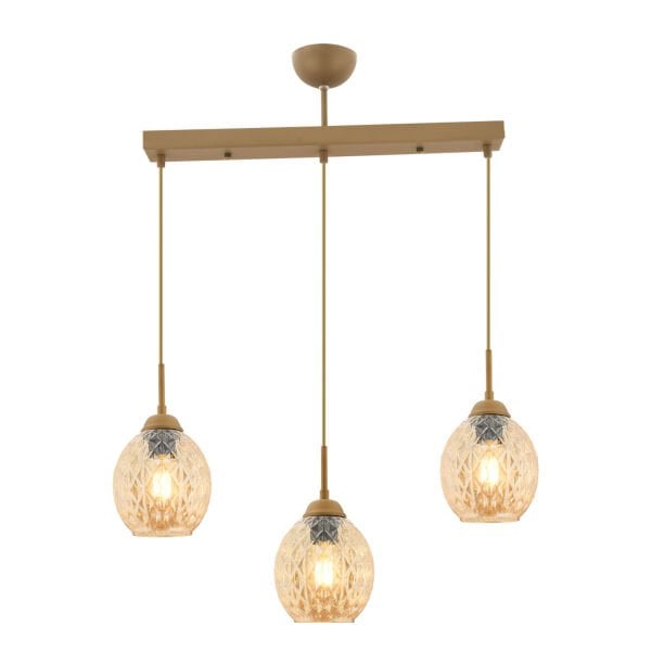 Nino 3Lü Sıralı Eskitme Modern Sarkıt Oturma Odası Salon Sarkıt Avize