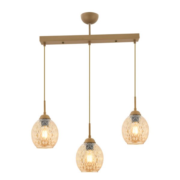 Nino 3Lü Sıralı Eskitme Modern Sarkıt Oturma Odası Salon Sarkıt Avize