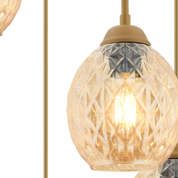 Nino 5Li Yuvarlak Eskitme Modern Sarkıt Oturma Odası Salon Sarkıt Avize