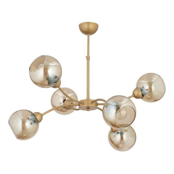 Ecvet 6Lı Eskitme Modern Oturma Odası Yatak odası Salon Avize