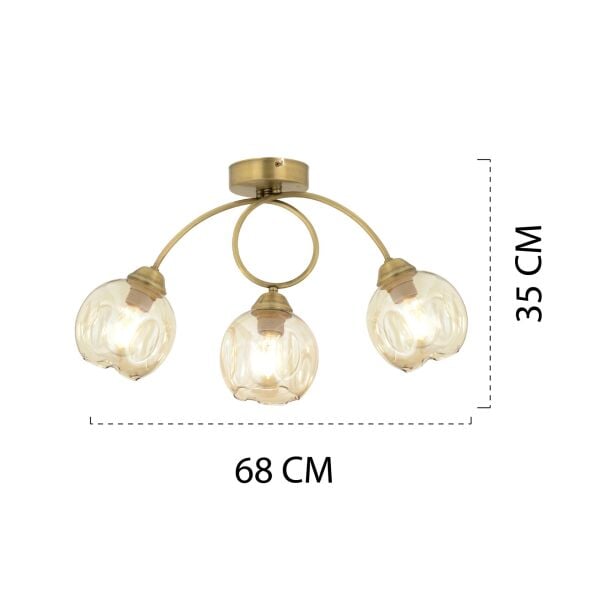 Avis Eskitme 3 Lü Modern Genç Odası Mutfak Oturma Odası Salon Avize