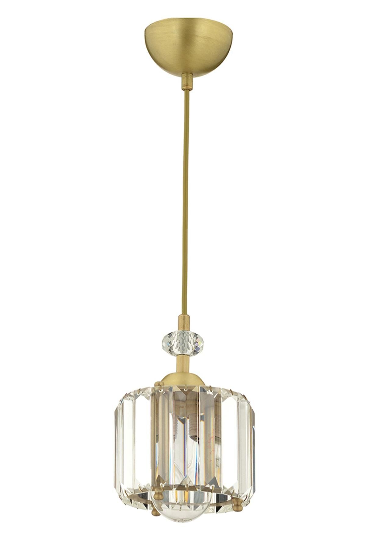 Bonita Eskitme Tekli Sarkıt Kristalli Taşlı Modern Tasarım Kristal Salon Avize