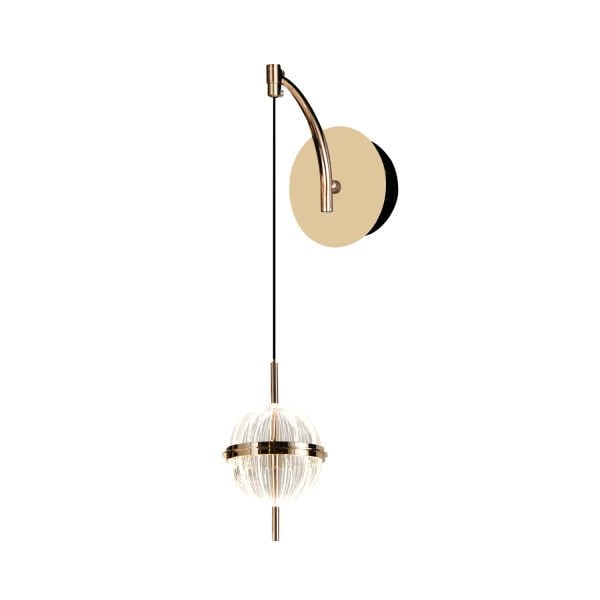 Loret 12 Watt Kristalli Gold Modern Yatak Başı Salon Led Aplik