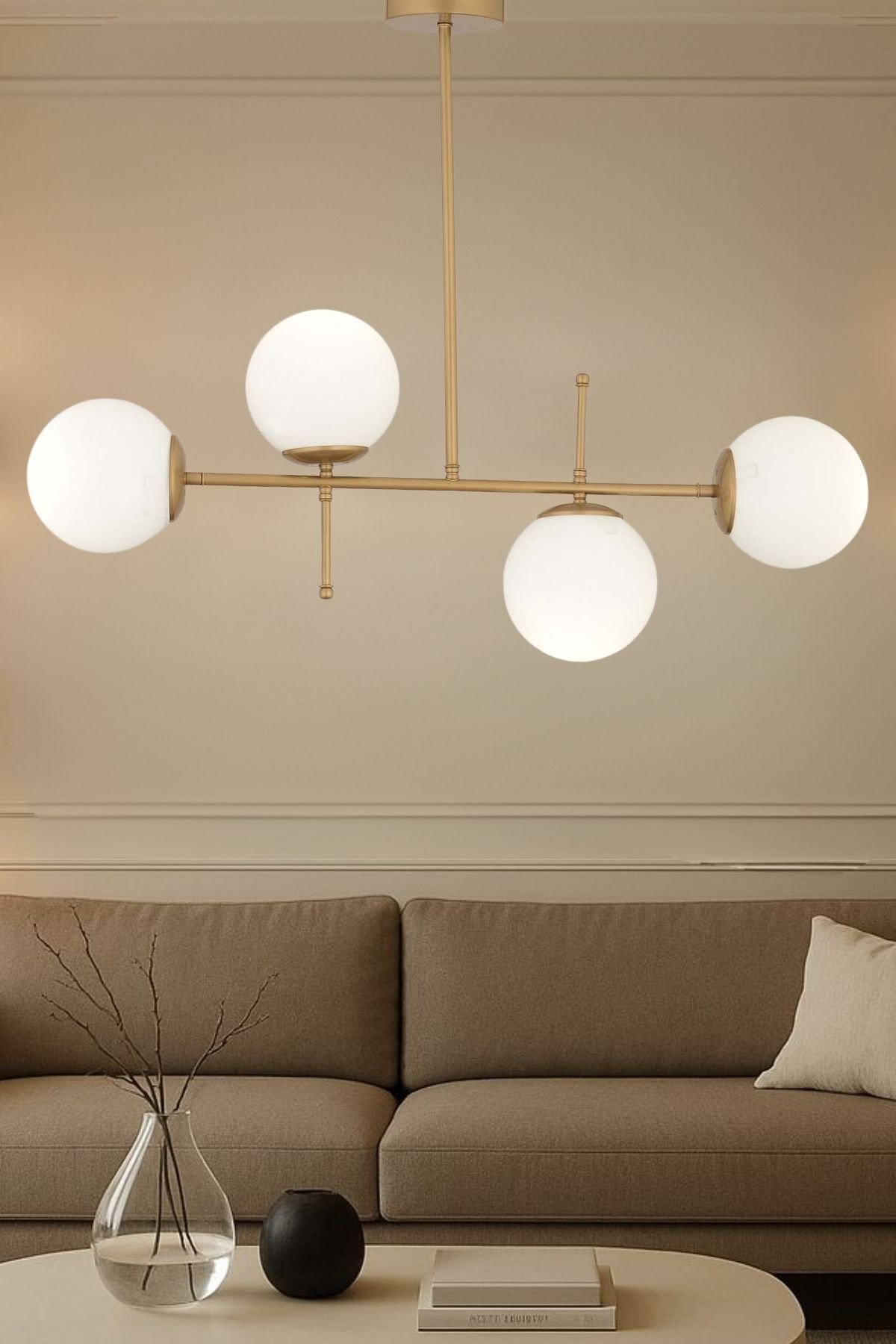 Günay 4Lü Eskitme Modern Mutfak Yemek Masası Üstü Yatak odası Salon Avize