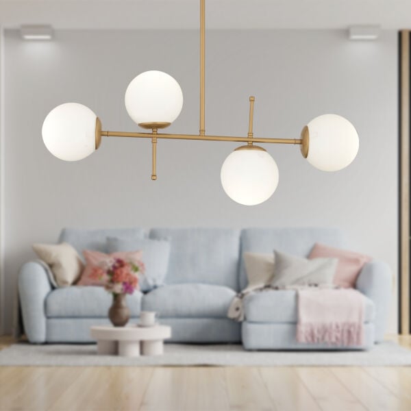 Günay 4Lü Eskitme Modern Mutfak Yemek Masası Üstü Yatak odası Salon Avize