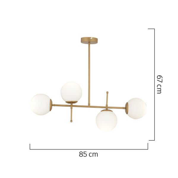 Günay 4Lü Eskitme Modern Mutfak Yemek Masası Üstü Yatak odası Salon Avize
