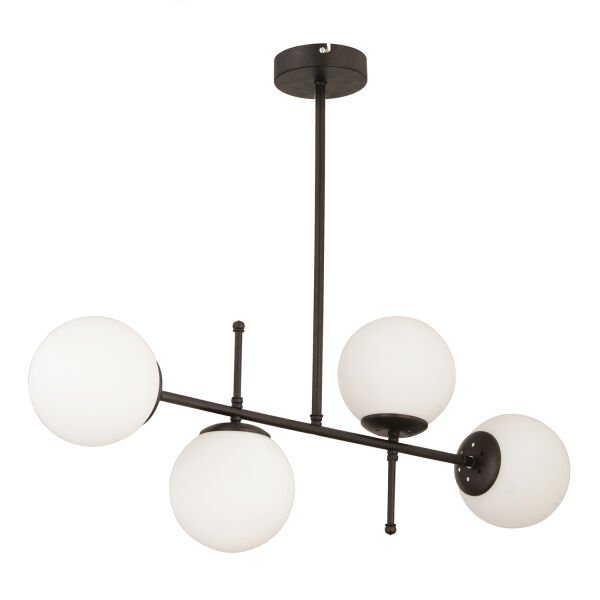 Günay 4Lü Siyah Modern Mutfak Yemek Masası Üstü Yatak odası Salon Avize