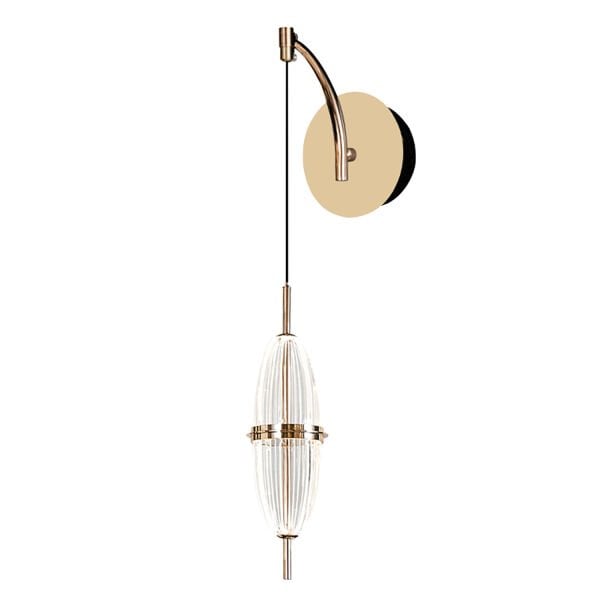 Liona 10 Watt Kristalli Gold Modern Yatak Başı Salon Led Led Aplik