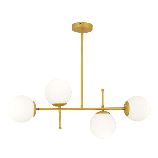 Günay 4Lü Gold Modern Mutfak Yemek Masası Üstü Yatak odası Salon Avize