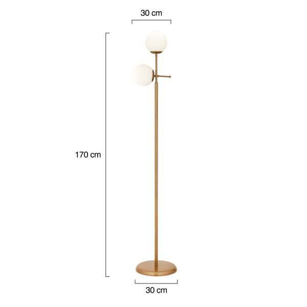 Günay 2li Eskitme Beyaz Camlı Modern Dekoratif Tasarım Oturma Odası-Salon Lambader