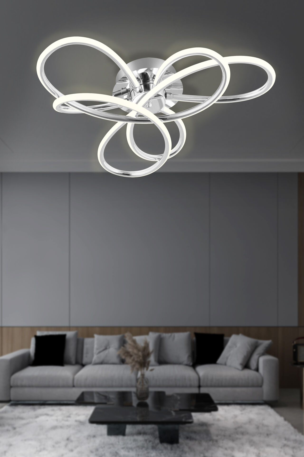 Aybel Krom 48 Watt Plafonyer Modern Koridor Salon Led Avize