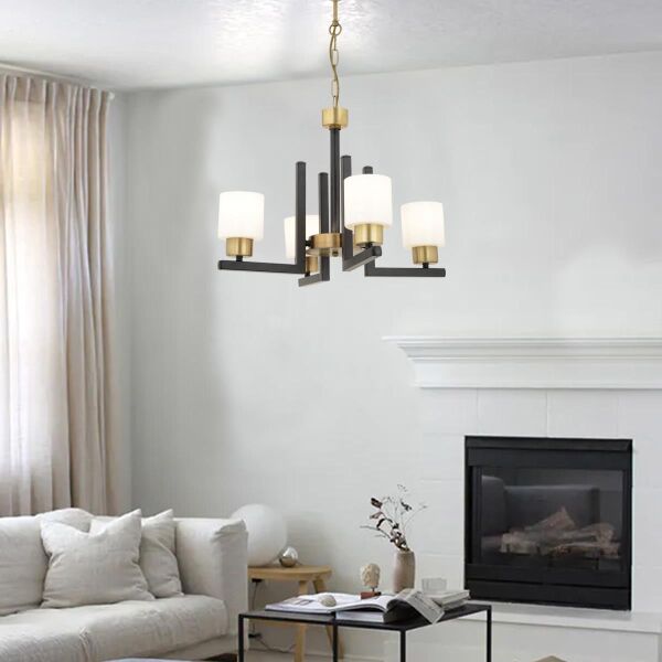 Torqu 4 Lü Eskitme Siyah Modern Yatak Odası Mutfak Oturma Odası Salon Avize