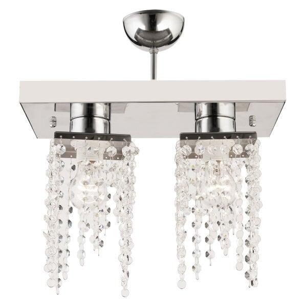 Nikola 2Li Krom  Kristalli, Taşlı Modern Tasarım Yatak Odası Kristal Salon Avize