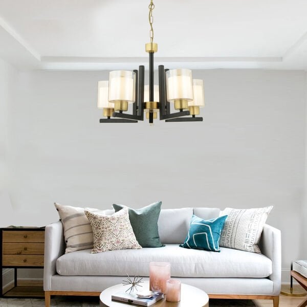 Tisse 5 Li Eskitme Siyah Modern Yatak Odası Mutfak Oturma Odası Salon Avize