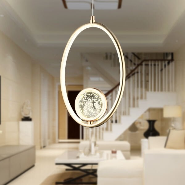Paul Tekli 3 Renkli 19 Watt Gold  Ledli Modern Oturma Odası Salon Sarkıt Avize