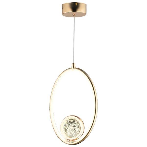 Paul Tekli 3 Renkli 19 Watt Gold  Ledli Modern Oturma Odası Salon Sarkıt Avize