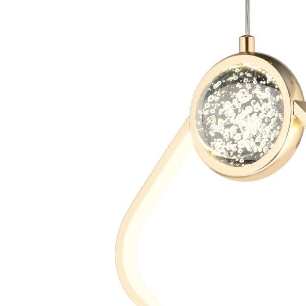 Frieda Tekli 3 Renkli 17 Watt Gold  Ledli Modern Oturma Odası Salon Sarkıt Avize