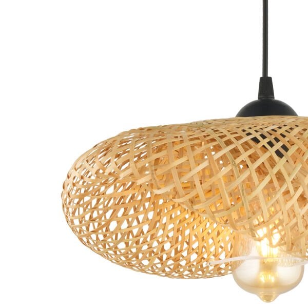 Edna Tekli Rattan Modern Tasarım Oturma Odası Avize