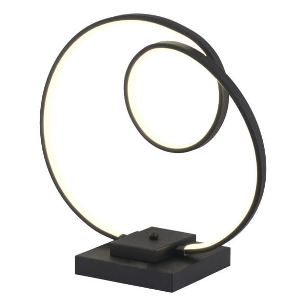 Estel Siyah Kare Ayak Ledli Modern Oturma Odası Salon Abajur