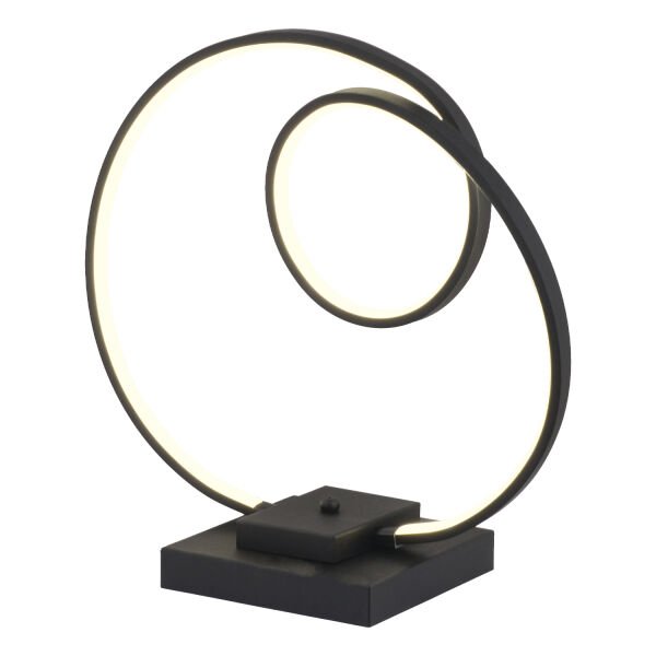 Estel Siyah Kare Ayak Ledli Modern Oturma Odası Salon Abajur