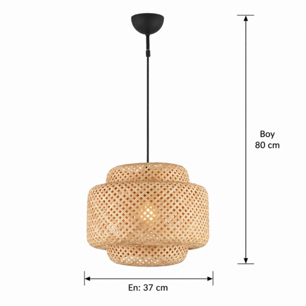 Trudy Tekli Rattan Modern Tasarım Oturma Odası Avize