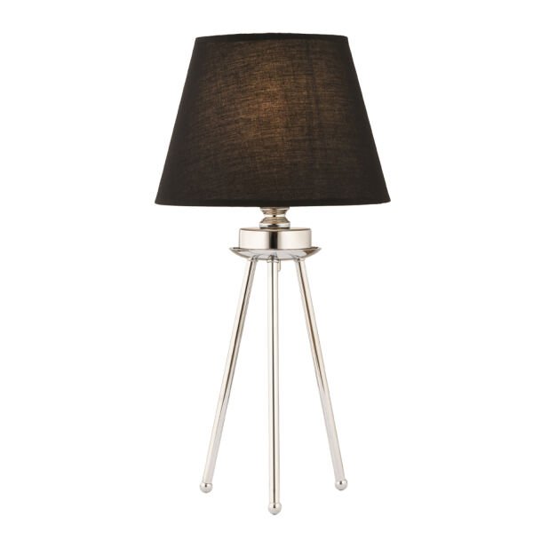 Epona Siyah Şapkalı Krom Modern Dekoratif Salon Abajur