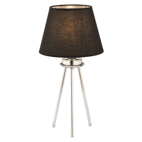 Epona Siyah Şapkalı Krom Modern Dekoratif Salon Abajur