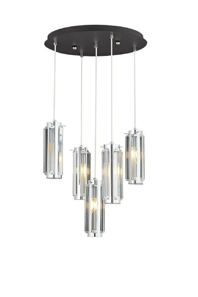 Natali 5Li Sarkıt Krom Modern Genç Odası Mutfak Salon Sarkıt Avize