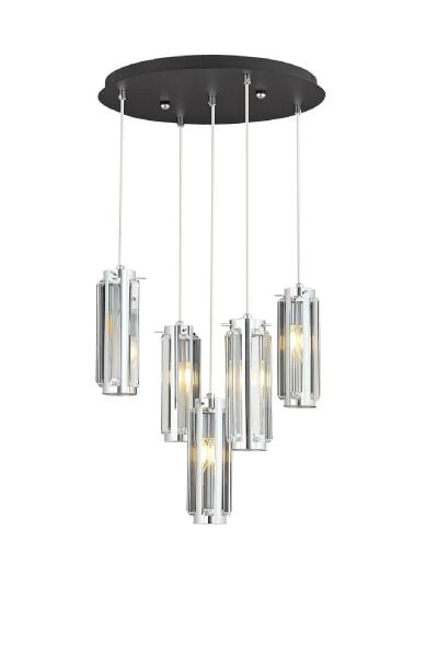 Natali 5Li Sarkıt Krom Modern Genç Odası Mutfak Salon Sarkıt Avize