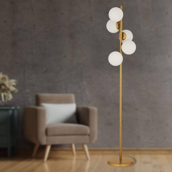 Uzel 5Li Eskitme Modern Tasarım Metal Lambader