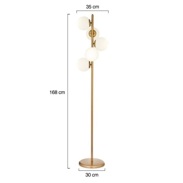 Uzel 5Li Eskitme Modern Tasarım Metal Lambader