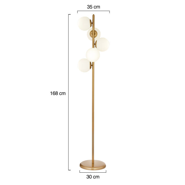 Uzel 5Li Eskitme Modern Tasarım Metal Lambader