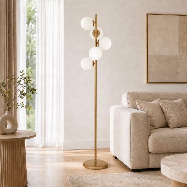 Uzel 5Li Eskitme Modern Tasarım Metal Lambader