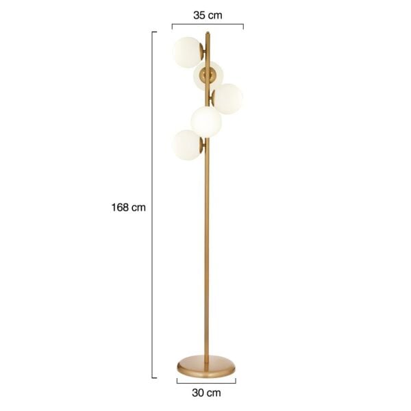 Uzel 5Li Eskitme Modern Tasarım Metal Lambader