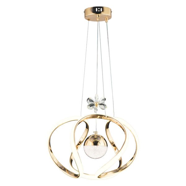 Laurel Gold 3 Renkli 75 Watt Kristal Ledli Modern Oturma Odası Salon Sarkıt Avize