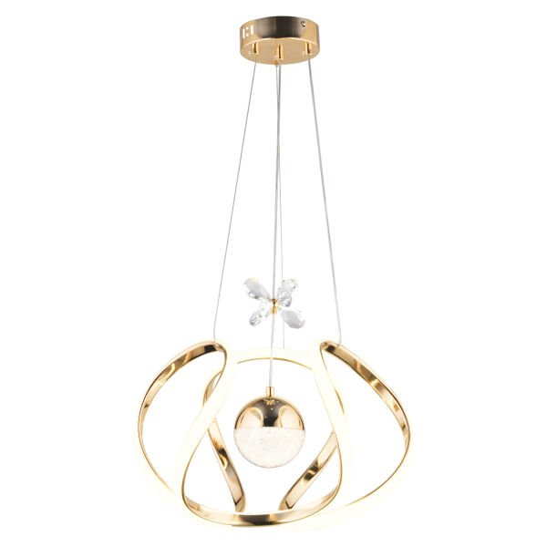 Laurel Gold 3 Renkli 75 Watt Kristal Ledli Modern Oturma Odası Salon Sarkıt Avize