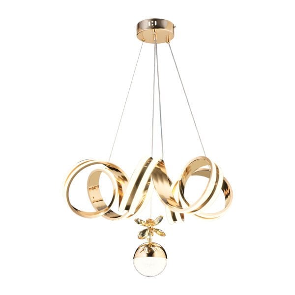 Amott Gold 3 Renkli 150 Watt Kristal Ledli Kelebek Led Top Avize Modern Oturma Odası Salon Sarkıt Avize