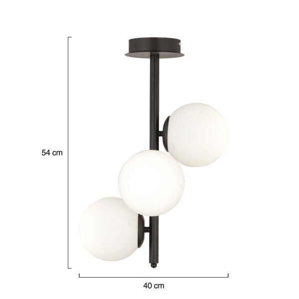 Uzel 3Lü Siyah Modern Mutfak Yatak odası Retro Salon Avize