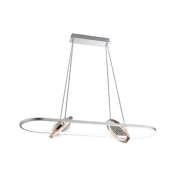 Bennan Sıralı 60 Watt Krom Gold Modern Oturma Odası, Yemek Masası Üstü, Salon Led Avize