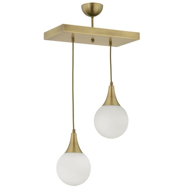 Damla 2 Li Sıralı Eskitme Modern Sarkıt Mutfak Oturma Odası Salon Sarkıt Avize