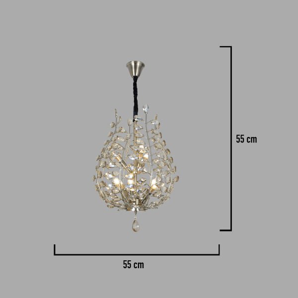 Donna Eskitme 55'lik Kristal Taşlı Modern Koridor, Salon Avize