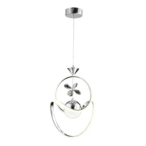 Conroy Krom 3 Renkli 48 Watt Kristal Ledli Modern Oturma Odası Salon Sarkıt Avize