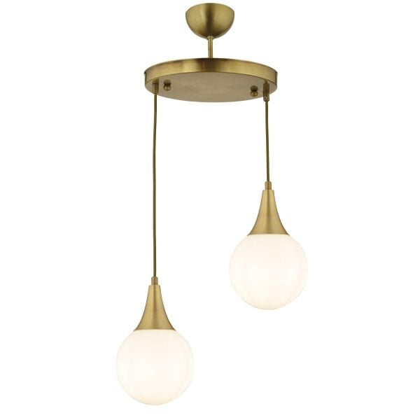 Damla 2 Li Yuvarlak Eskitme Modern Sarkıt Mutfak Oturma Odası Salon Sarkıt Avize