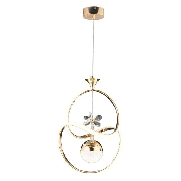 Conroy Gold 3 Renkli 48 Watt Kristal Ledli Modern Oturma Odası Salon Sarkıt Avize