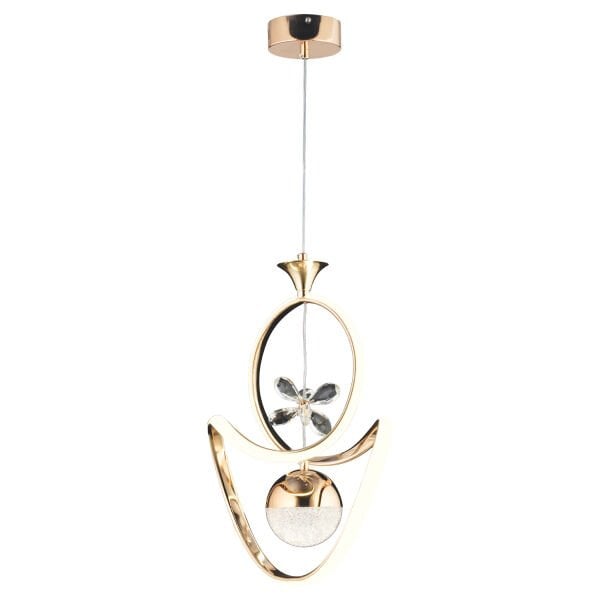 Conroy Gold 3 Renkli 48 Watt Kristal Ledli Modern Oturma Odası Salon Sarkıt Avize