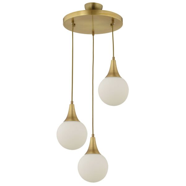 Damla 3 Lü Yuvarlak Eskitme Modern Sarkıt Mutfak Oturma Odası Salon Sarkıt Avize