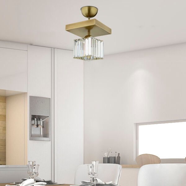Rivia Eskitme Plafonyer Kristalli Taşlı Modern Tasarım Kristal Salon Avize