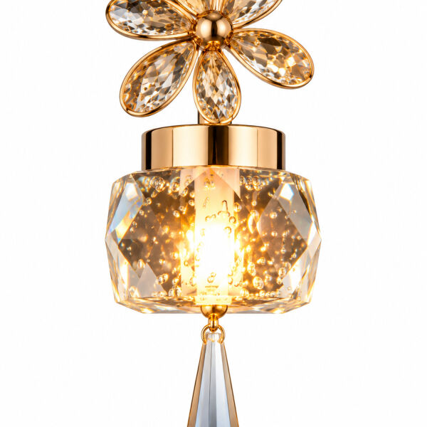 Amaris 5'li Sıralı 3 Renkli 70 Watt Gold Kelebek Led Avize Kristal Ledli Modern Oturma Odası Salon Sarkıt Avize